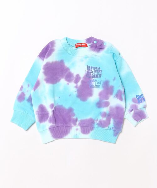 BABYDOLL(ベビードール)の「親子お揃い タイダイトレーナー 9144K(スウェット・キッズ・チェリーピンク/ターコイズブルー・80cm/90cm/110cm/100cm/120cm/130cm/140cm/150cm)」の16枚目の写真