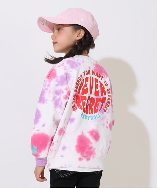 BABYDOLL(ベビードール)の「親子お揃い タイダイトレーナー 9144K(スウェット・キッズ・チェリーピンク/ターコイズブルー・80cm/90cm/110cm/100cm/120cm/130cm/140cm/150cm)」の18枚目の写真