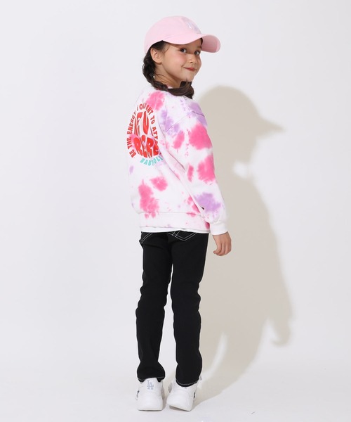 BABYDOLL(ベビードール)の「親子お揃い タイダイトレーナー 9144K(スウェット・キッズ・チェリーピンク/ターコイズブルー・80cm/90cm/110cm/100cm/120cm/130cm/140cm/150cm)」の10枚目の写真