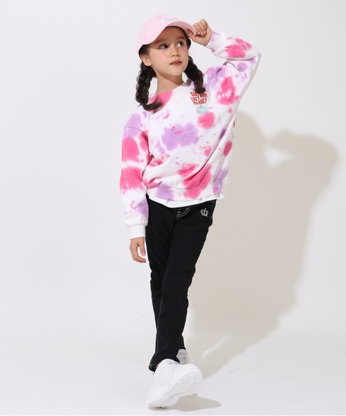 BABYDOLL(ベビードール)の「親子お揃い タイダイトレーナー 9144K(スウェット・キッズ・チェリーピンク/ターコイズブルー・80cm/90cm/110cm/100cm/120cm/130cm/140cm/150cm)」の7枚目の写真