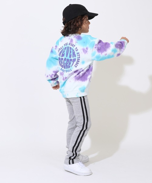 BABYDOLL(ベビードール)の「親子お揃い タイダイトレーナー 9144K(スウェット・キッズ・チェリーピンク/ターコイズブルー・80cm/90cm/110cm/100cm/120cm/130cm/140cm/150cm)」の22枚目の写真