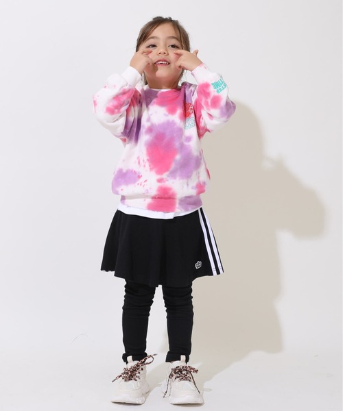 BABYDOLL(ベビードール)の「親子お揃い タイダイトレーナー 9144K(スウェット・キッズ・チェリーピンク/ターコイズブルー・80cm/90cm/110cm/100cm/120cm/130cm/140cm/150cm)」の5枚目の写真
