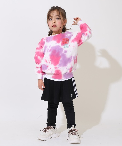BABYDOLL(ベビードール)の「親子お揃い タイダイトレーナー 9144K(スウェット・キッズ・チェリーピンク/ターコイズブルー・80cm/90cm/110cm/100cm/120cm/130cm/140cm/150cm)」の6枚目の写真