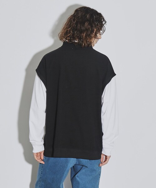 tk.TAKEO KIKUCHI(ティーケータケオキクチ)の「◆モックネックフェイクレイヤードカットソー(Tシャツ/カットソー・メンズ・ブラック/ダークグリーン/オフホワイト・02/03/04)」の18枚目の写真