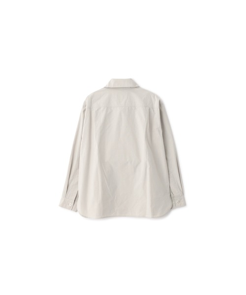 MHL.（エムエイチエル）の「ORGANIC COTTON PLAINWEAVE（シャツ/ブラウス・メンズ・ダークブルー/オフホワイト・MEDIUM/LARGE/SMALL）」の4枚目の写真