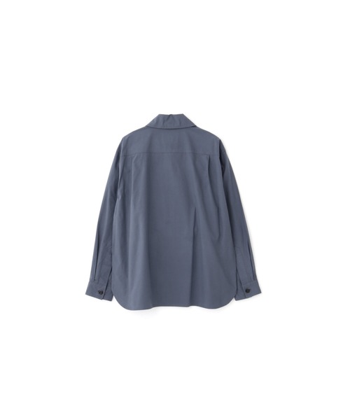 MHL.（エムエイチエル）の「ORGANIC COTTON PLAINWEAVE（シャツ/ブラウス・メンズ・ダークブルー/オフホワイト・MEDIUM/LARGE/SMALL）」の7枚目の写真