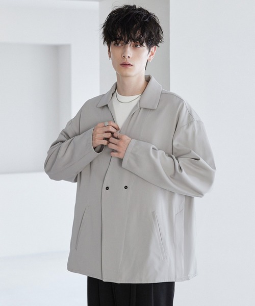 CTHY(シティ)の「ポリツイルテーラードシャツジャケット(テーラードジャケット・メンズ・カーキ/ブラック/ライトグレー・L/XL/S/M)」の6枚目の写真