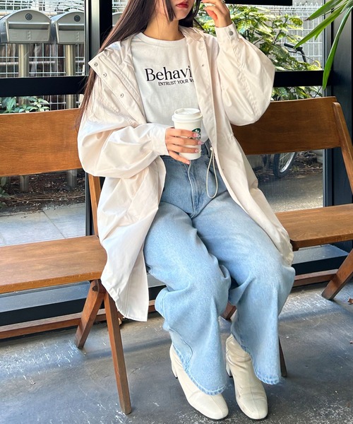 INGNI(イング)の「ウエストドロストマウンテンパーカー/A(マウンテンパーカー・レディース・アイボリー/ブラック/ブルー系・M)」の20枚目の写真