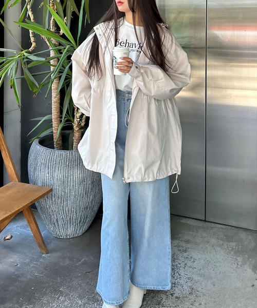 INGNI(イング)の「ウエストドロストマウンテンパーカー/A(マウンテンパーカー・レディース・アイボリー/ブラック/ブルー系・M)」の21枚目の写真