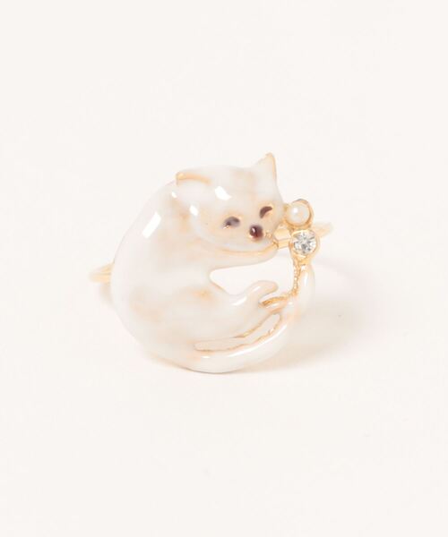 GGD SELECT（ジージーディー　セレクト）の「まんまる猫 リング[ACCACC]（リング・レディース・C/D/E/F/A/B・FREE）」の2枚目の写真