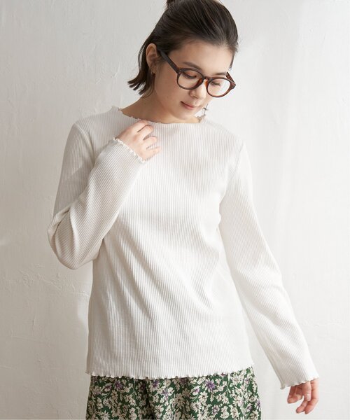 LBC(エルビーシー)の「サンカクテレコメローロンT(Tシャツ/カットソー・レディース・ブラック/その他7/ホワイト・M/L)」の13枚目の写真