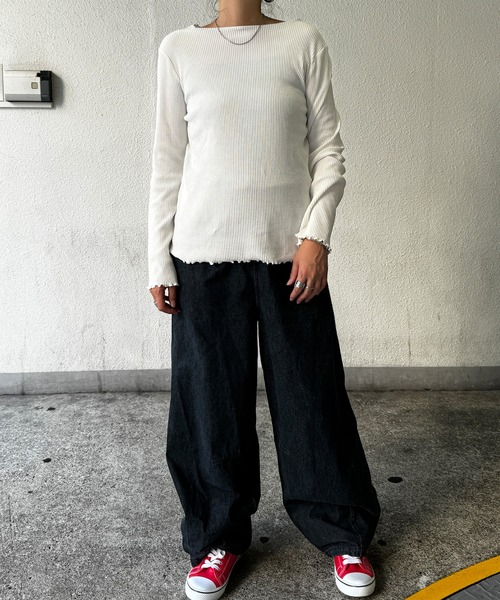 LBC(エルビーシー)の「サンカクテレコメローロンT(Tシャツ/カットソー・レディース・ブラック/その他7/ホワイト・M/L)」の18枚目の写真