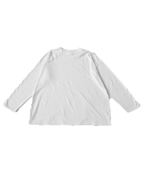 antiqua(アンティカ)の「綿麻混ロングTシャツ(Tシャツ/カットソー・レディース・ブラック/ホワイト/ブルー・FREE)」の18枚目の写真
