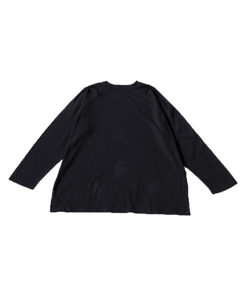 antiqua(アンティカ)の「綿麻混ロングTシャツ(Tシャツ/カットソー・レディース・ブラック/ホワイト/ブルー・FREE)」の19枚目の写真