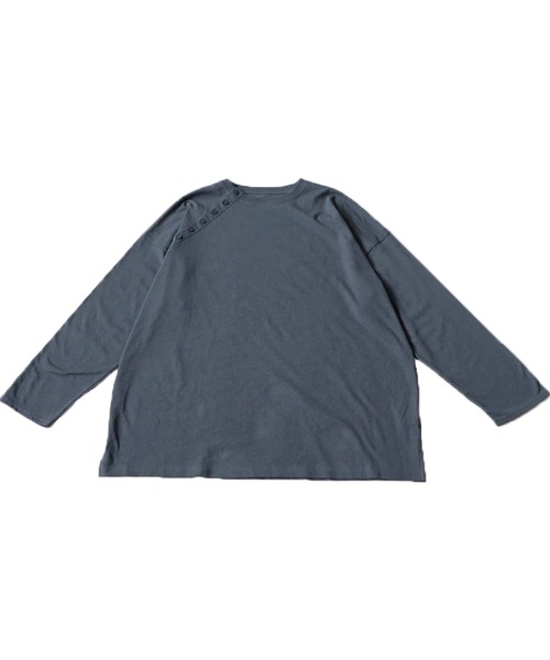 antiqua(アンティカ)の「綿麻混ロングTシャツ(Tシャツ/カットソー・レディース・ブラック/ホワイト/ブルー・FREE)」の20枚目の写真