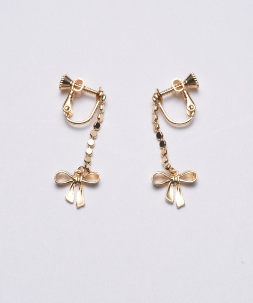 one after another NICE CLAUP（ワンアフターアナザーナイスクラップ）の「ロングリボンピアス/イヤリング（イヤリング・レディース・ゴールド/シルバー/シルバー系その他/ゴールド系その他・FREE）」の4枚目の写真