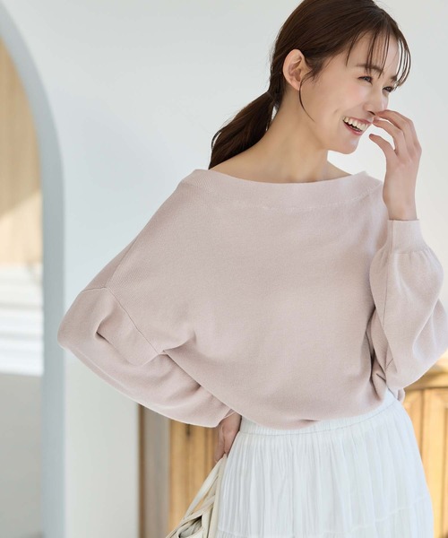 ボートネックニットプルオーバー（ニット/セーター）｜fifth