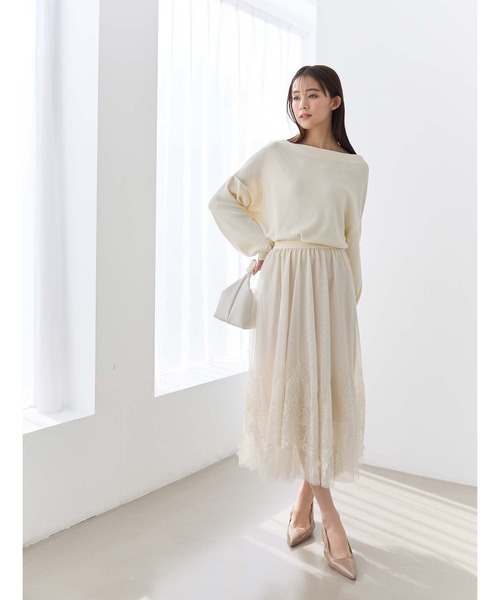 ボートネックニットプルオーバー（ニット/セーター）｜fifth