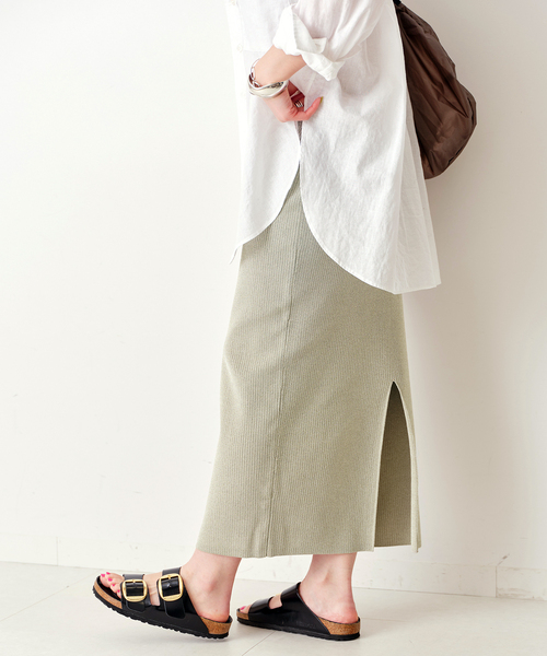 Spick & Span(スピックアンドスパン)の「ラメ総針タイトスカート(スカート・レディース・ベージュ/ブラック/グレー・36/38)」の1枚目の写真