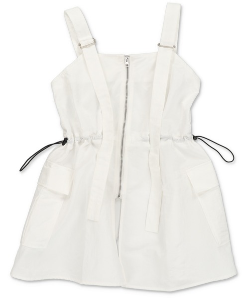 Lull（ルル）の「【Lull / ルル】待望の再入荷！★ミリタリージップベスト（キャミソール・レディース・ブラック/カーキ/オフホワイト・ONESIZE）」の6枚目の写真