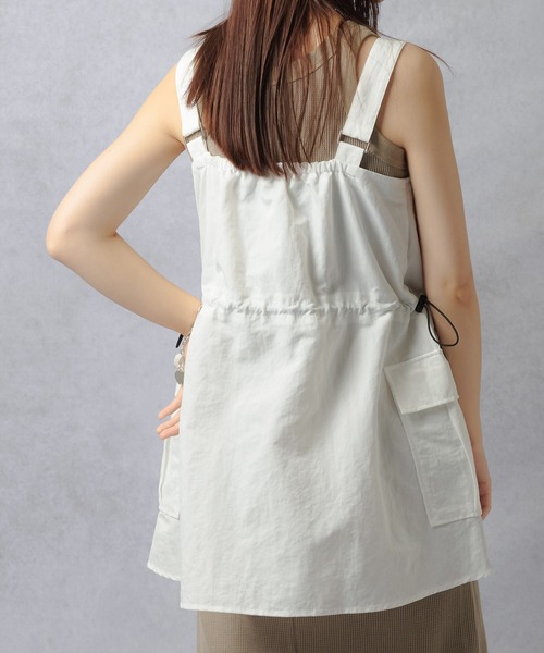 Lull（ルル）の「【Lull / ルル】待望の再入荷！★ミリタリージップベスト（キャミソール・レディース・ブラック/カーキ/オフホワイト・ONESIZE）」の16枚目の写真