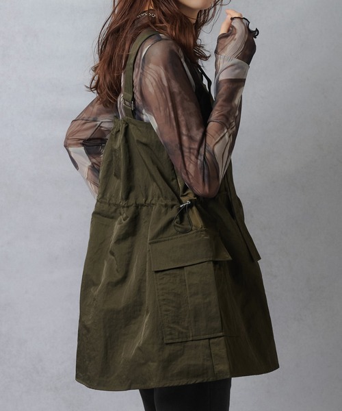 Lull（ルル）の「【Lull / ルル】待望の再入荷！★ミリタリージップベスト（キャミソール・レディース・ブラック/カーキ/オフホワイト・ONESIZE）」の19枚目の写真