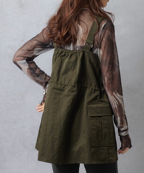 Lull（ルル）の「【Lull / ルル】待望の再入荷！★ミリタリージップベスト（キャミソール・レディース・ブラック/カーキ/オフホワイト・ONESIZE）」の21枚目の写真