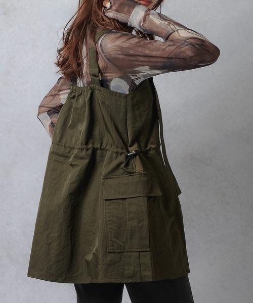 Lull（ルル）の「【Lull / ルル】待望の再入荷！★ミリタリージップベスト（キャミソール・レディース・ブラック/カーキ/オフホワイト・ONESIZE）」の22枚目の写真