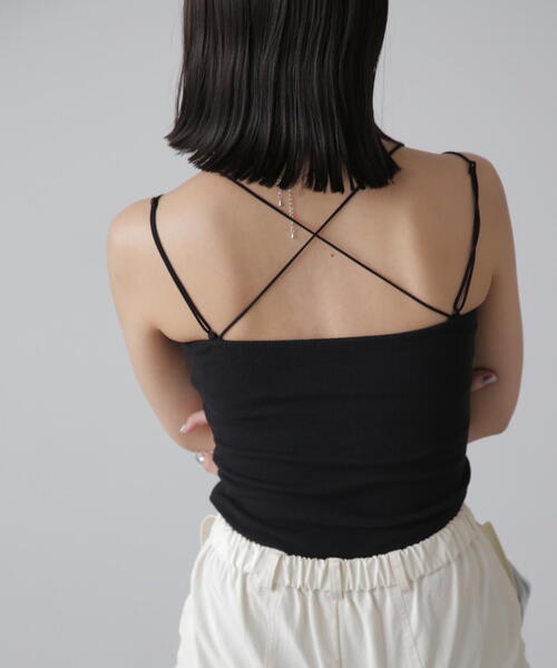 FREE'S MART（フリーズマート）の「◇カップ付きキャミソール(カップ取り外し可)（キャミソール・レディース・ライトグリーン/ホワイト/ブラック・FREE）」の7枚目の写真