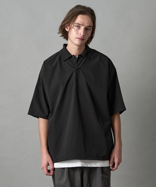SLICK ポロシャツ 「SLICK/スリック」Micro Border Drawstring