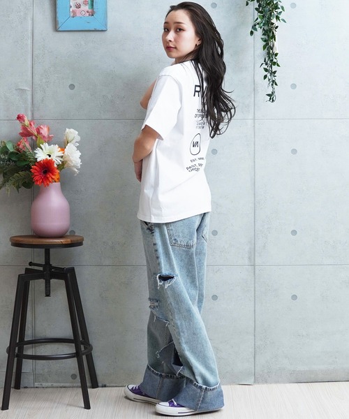 RVCA（ルーカ）の「【ムラサキスポーツ限定】RVCA/ルーカ Tシャツ バックプリント Tシャツ BE043-P20（Tシャツ/カットソー・レディース・ライトブルー/ブラック/ライトパープル/スミクロ/ホワイト・L/M/S）」の12枚目の写真