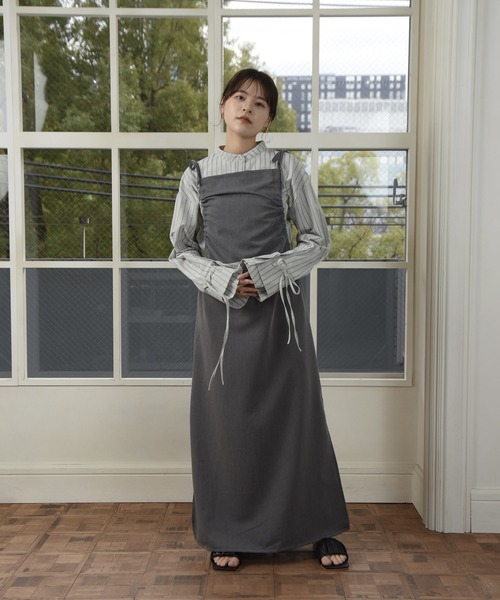 lawgy（ラウジー）の「multiway double point stripe shirt