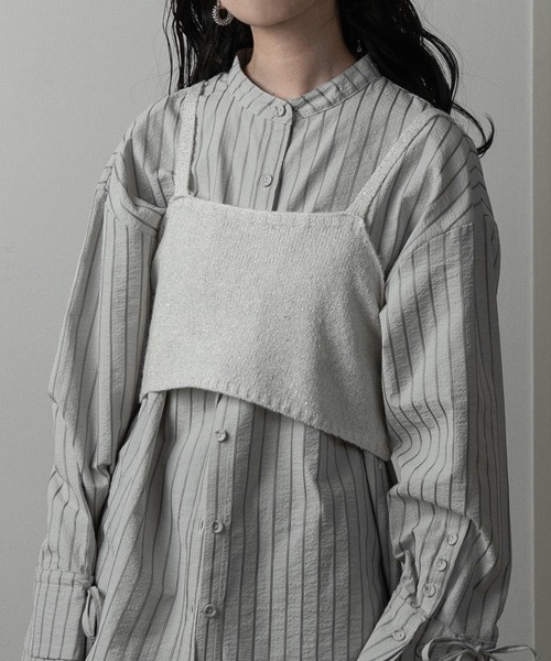 lawgy（ラウジー）の「multiway double point stripe shirt / マルチ 