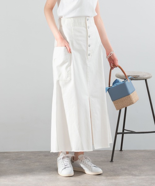 URBAN RESEARCH ROSSO WOMEN（アーバンリサーチ　ロッソ）の「ボタンデニムスカート（スカート・レディース・ホワイト/インディゴブルー・36/38）」の15枚目の写真