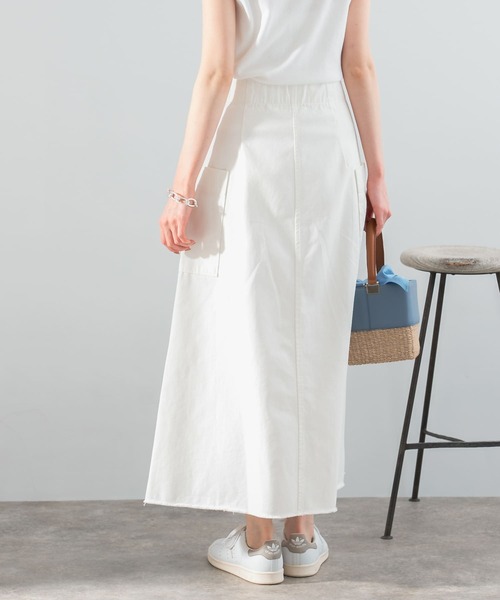 URBAN RESEARCH ROSSO WOMEN（アーバンリサーチ　ロッソ）の「ボタンデニムスカート（スカート・レディース・ホワイト/インディゴブルー・36/38）」の4枚目の写真