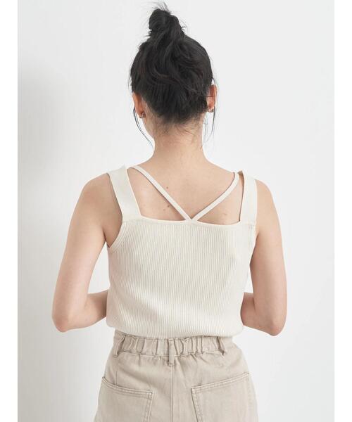 earth music&ecology（アースミュージックアンドエコロジー）の「レイヤードニットタンクトップ（インナーウェア/肌着・レディース・イエロー/ブラック/オフホワイト/ブルー・S/M）」の18枚目の写真