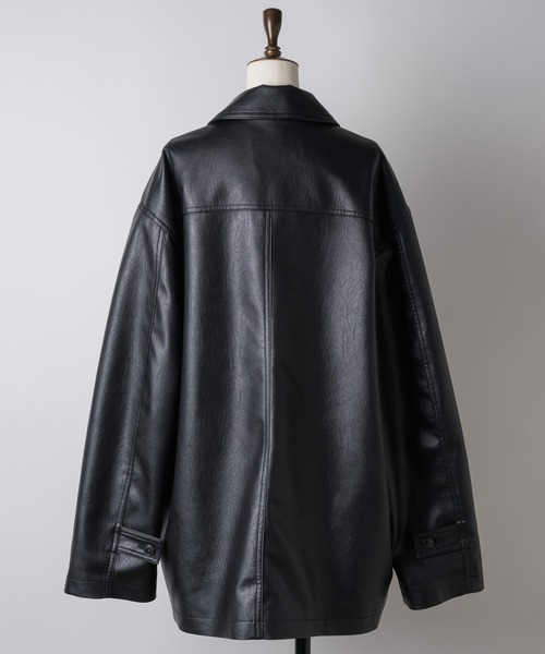 GIUNON（ジウノン）の「leather jacket / レザージャケット（その他アウター・レディース・ブラック・FREE）」の4枚目の写真