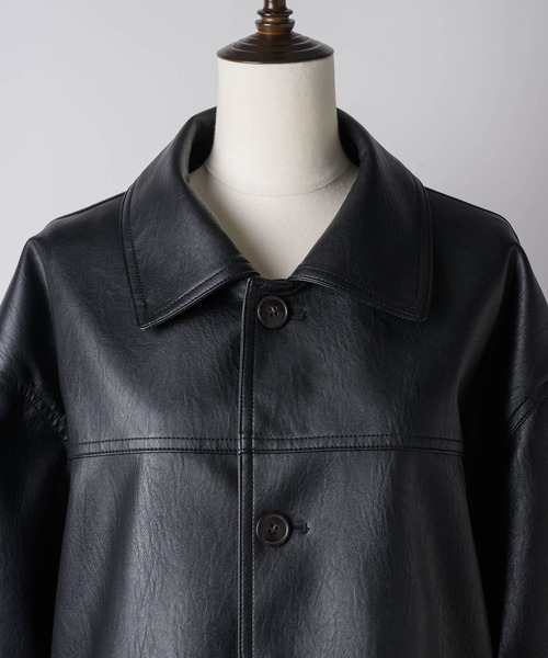 GIUNON（ジウノン）の「leather jacket / レザージャケット（その他アウター・レディース・ブラック・FREE）」の5枚目の写真