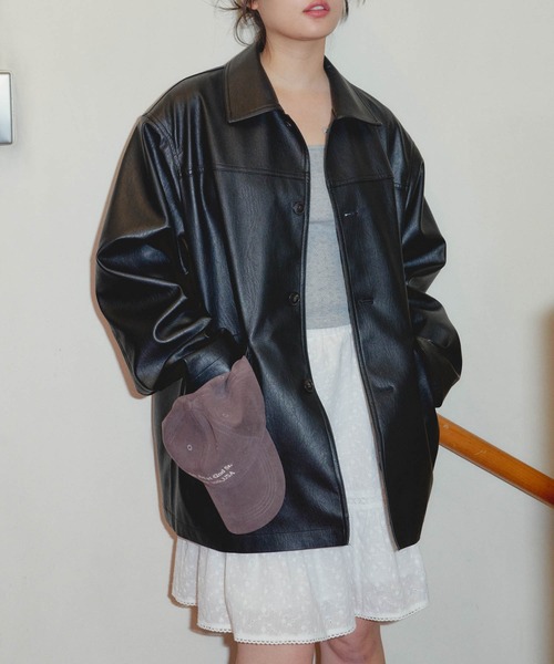 GIUNON（ジウノン）の「leather jacket / レザージャケット（その他アウター・レディース・ブラック・FREE）」の14枚目の写真