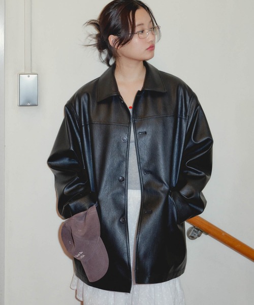 GIUNON（ジウノン）の「leather jacket / レザージャケット（その他アウター・レディース・ブラック・FREE）」の15枚目の写真