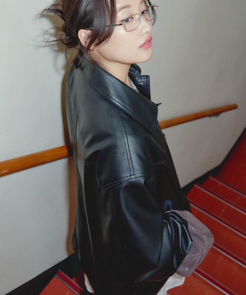 GIUNON（ジウノン）の「leather jacket / レザージャケット（その他アウター・レディース・ブラック・FREE）」の16枚目の写真