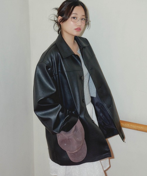 GIUNON（ジウノン）の「leather jacket / レザージャケット（その他アウター・レディース・ブラック・FREE）」の20枚目の写真