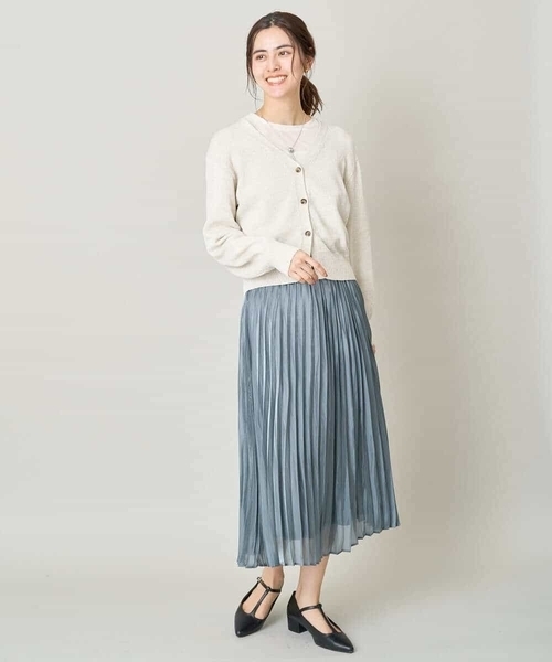 a.v.v（アーヴェヴェ）の「ショートニットカーディガン（カーディガン/ボレロ・レディース・アイボリー/オレンジ・40/36/38）」の14枚目の写真