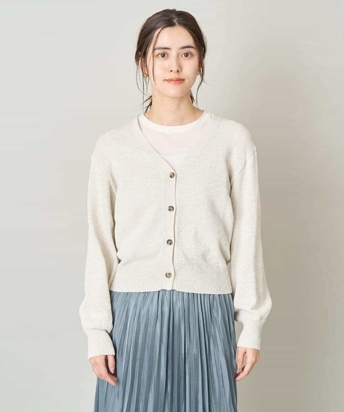 a.v.v（アーヴェヴェ）の「ショートニットカーディガン（カーディガン/ボレロ・レディース・アイボリー/オレンジ・40/36/38）」の21枚目の写真