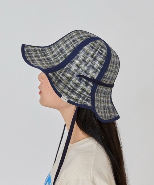 新品♣︎OVERRIDE♣︎オーバーライド白クロッシェ OVERRIDE PAPER CROCHET ZIG-ZAG HAT | 58cm(58) BLACK (01