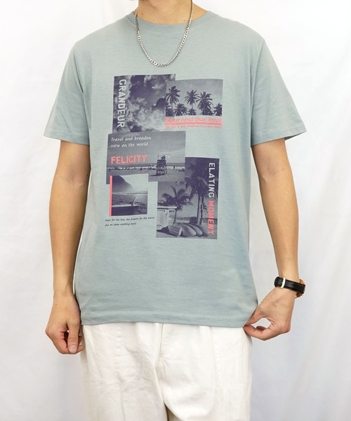Burner(バーナー)の「【GROOVY STORE】フォトプリント半袖クルーTシャツ(Tシャツ/カットソー・メンズ・モカ/ブルーグラス/スミクロ/ピンク/ブラック/ネイビー/ホワイト/スモーキーグリーン系/ホワイト系その他2/ホワイト系その他3/ブラック系その他2/グレイッシュブルー・M/L/LL)」の10枚目の写真