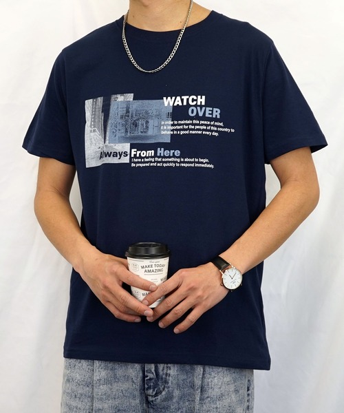 Burner(バーナー)の「【GROOVY STORE】フォトプリント半袖クルーTシャツ(Tシャツ/カットソー・メンズ・モカ/ブルーグラス/スミクロ/ピンク/ブラック/ネイビー/ホワイト/スモーキーグリーン系/ホワイト系その他2/ホワイト系その他3/ブラック系その他2/グレイッシュブルー・M/L/LL)」の9枚目の写真