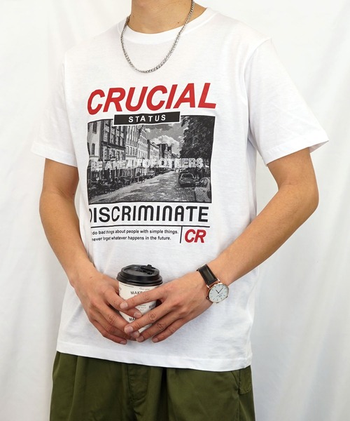 Burner(バーナー)の「【GROOVY STORE】フォトプリント半袖クルーTシャツ(Tシャツ/カットソー・メンズ・モカ/ブルーグラス/スミクロ/ピンク/ブラック/ネイビー/ホワイト/スモーキーグリーン系/ホワイト系その他2/ホワイト系その他3/ブラック系その他2/グレイッシュブルー・M/L/LL)」の3枚目の写真