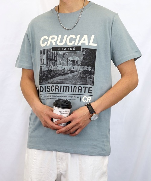 Burner(バーナー)の「【GROOVY STORE】フォトプリント半袖クルーTシャツ(Tシャツ/カットソー・メンズ・モカ/ブルーグラス/スミクロ/ピンク/ブラック/ネイビー/ホワイト/スモーキーグリーン系/ホワイト系その他2/ホワイト系その他3/ブラック系その他2/グレイッシュブルー・M/L/LL)」の14枚目の写真