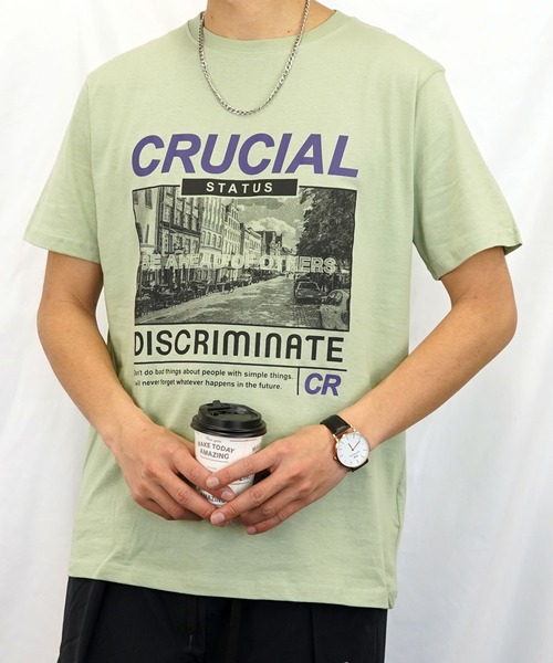 Burner(バーナー)の「【GROOVY STORE】フォトプリント半袖クルーTシャツ(Tシャツ/カットソー・メンズ・モカ/ブルーグラス/スミクロ/ピンク/ブラック/ネイビー/ホワイト/スモーキーグリーン系/ホワイト系その他2/ホワイト系その他3/ブラック系その他2/グレイッシュブルー・M/L/LL)」の17枚目の写真